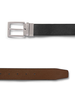 Belts Cintura reversibile in pelle Saffiano con fibbia rettangolare, 35mm