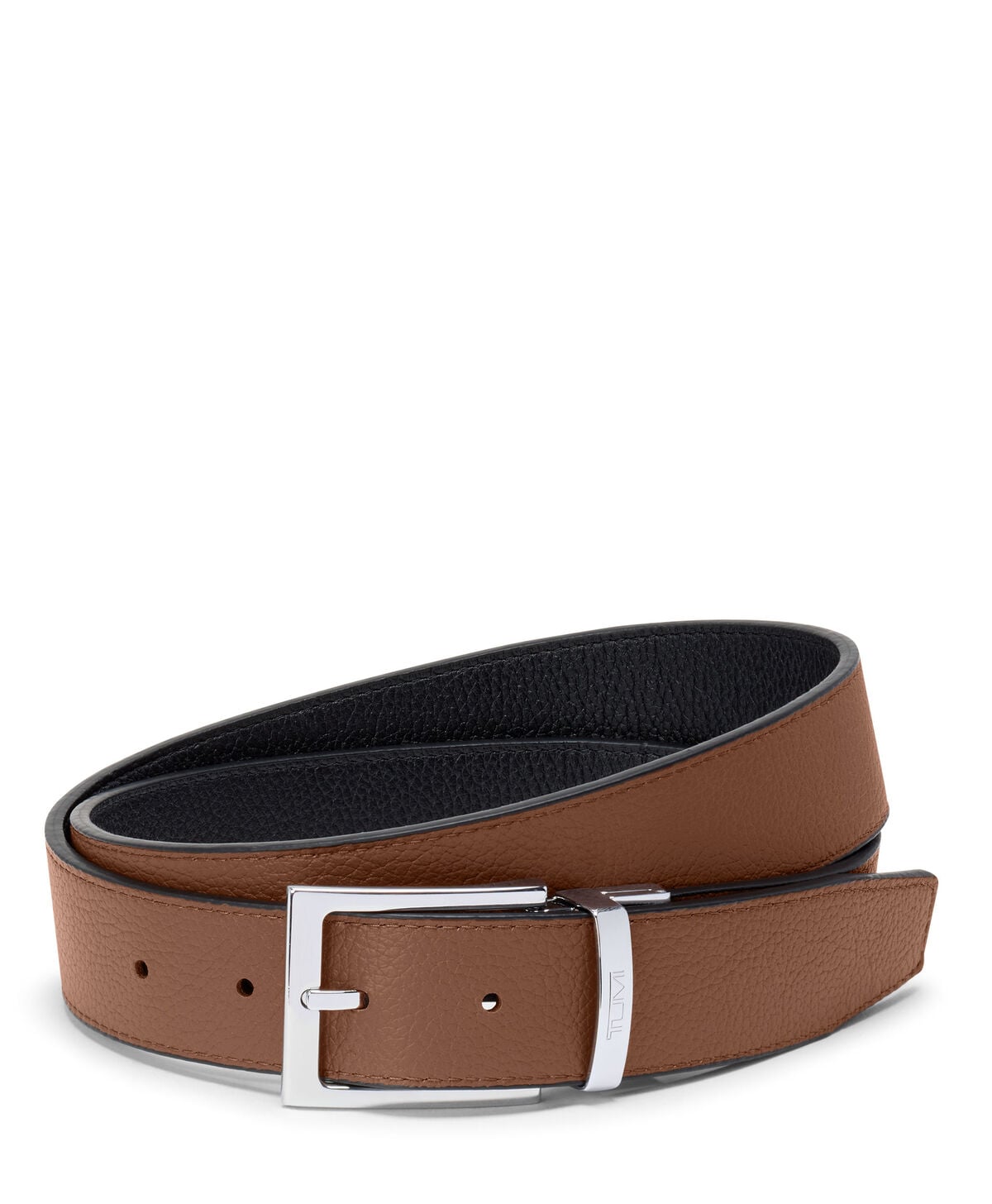 Belts Cintura reversibile in pelle Saffiano con fibbia rettangolare, 35mm