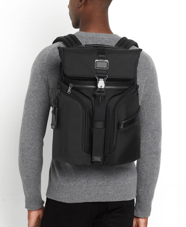Tumi flap backpack top