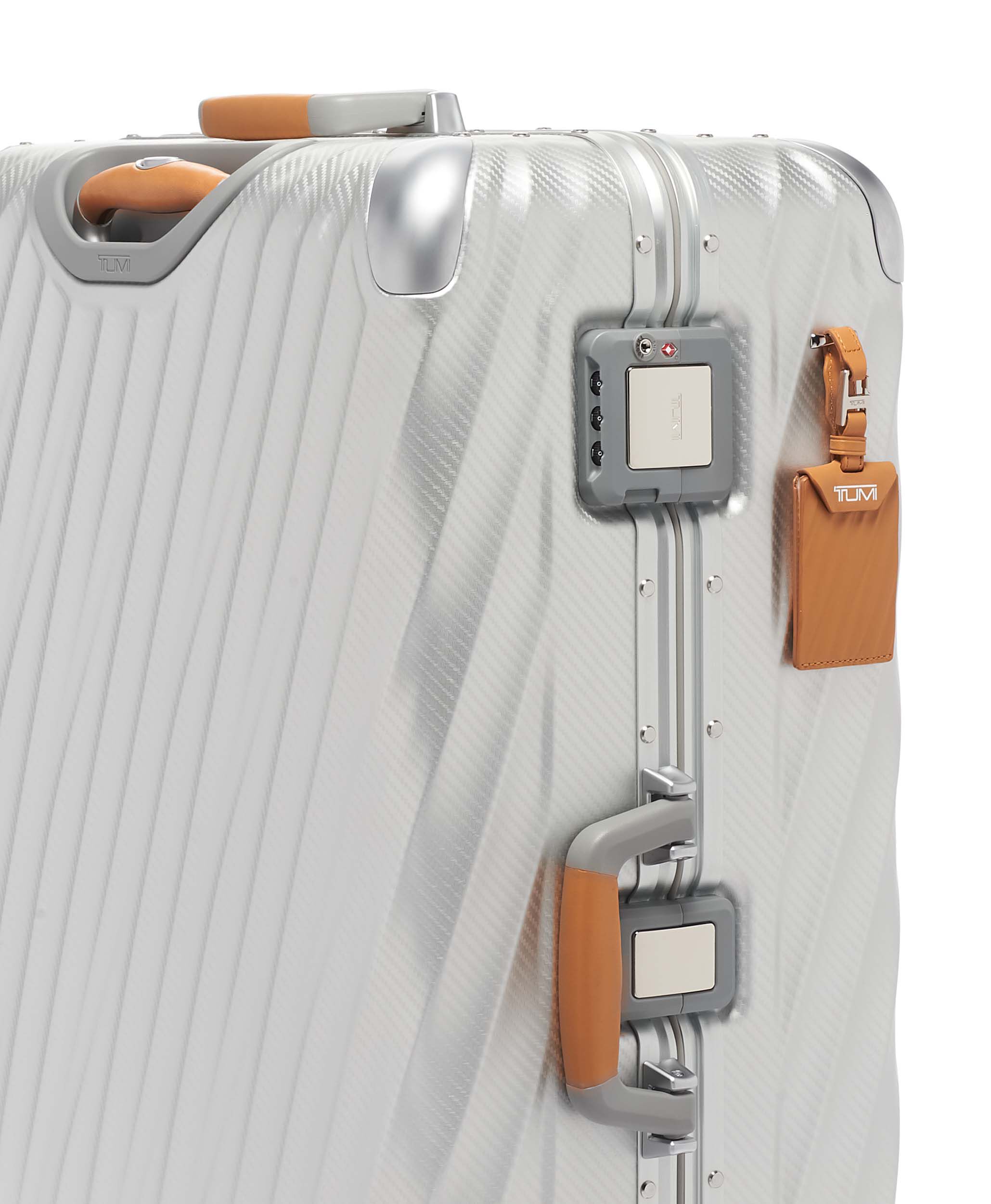 Tumi silver suitcase cheap