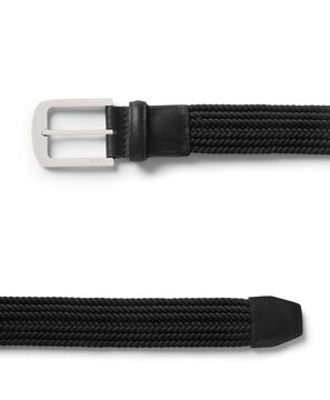 Belts Cintura intrecciata con fibbia rettangolare arrotondata, 35mm