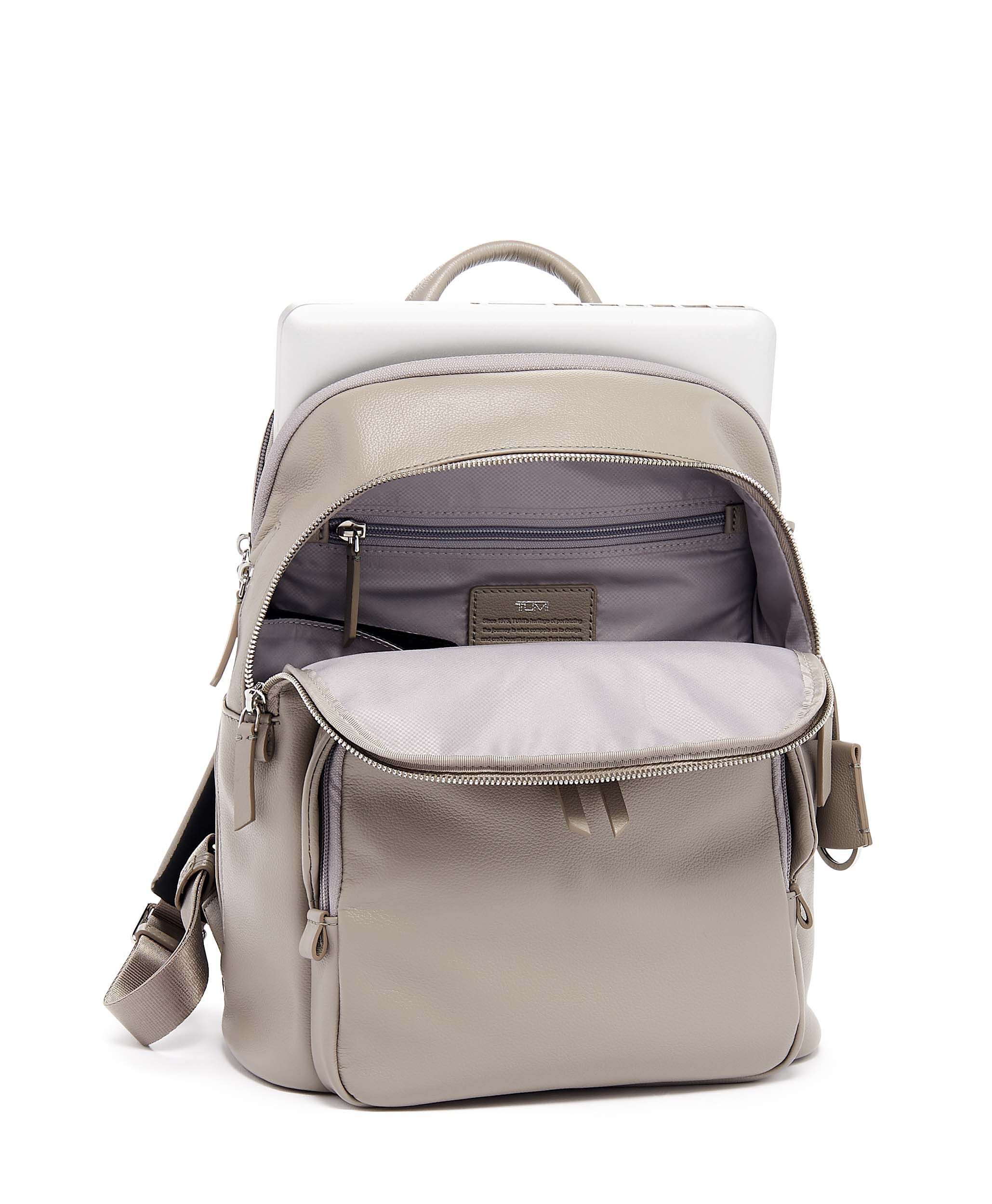 tumi grey backpack