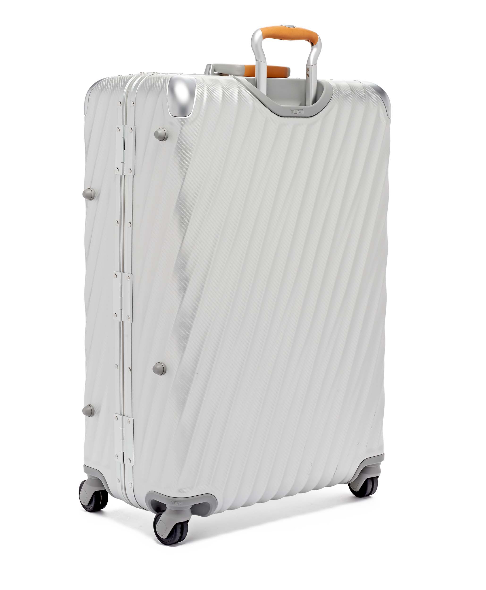 Tumi silver suitcase discount