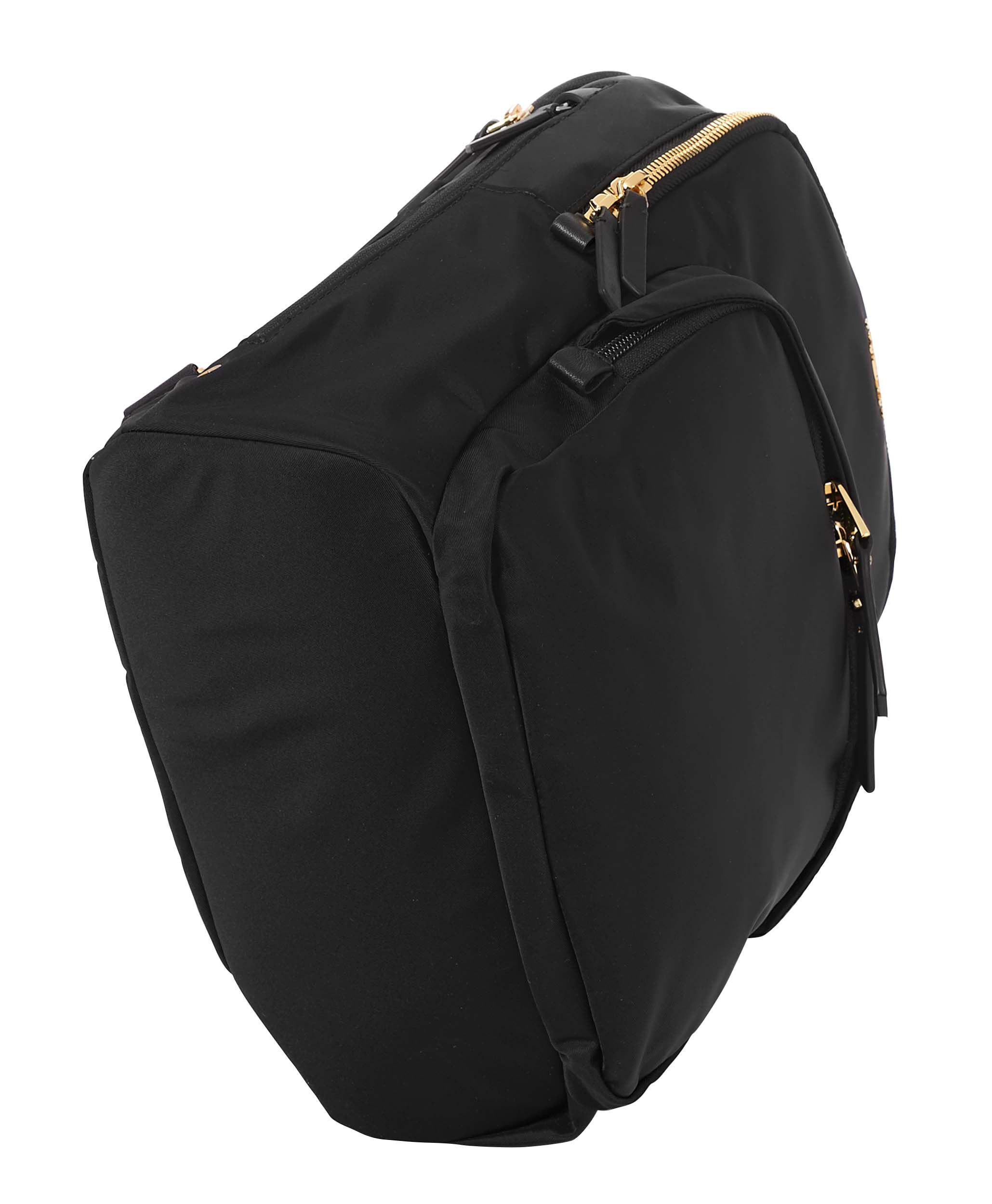 tumi black and gold backpack
