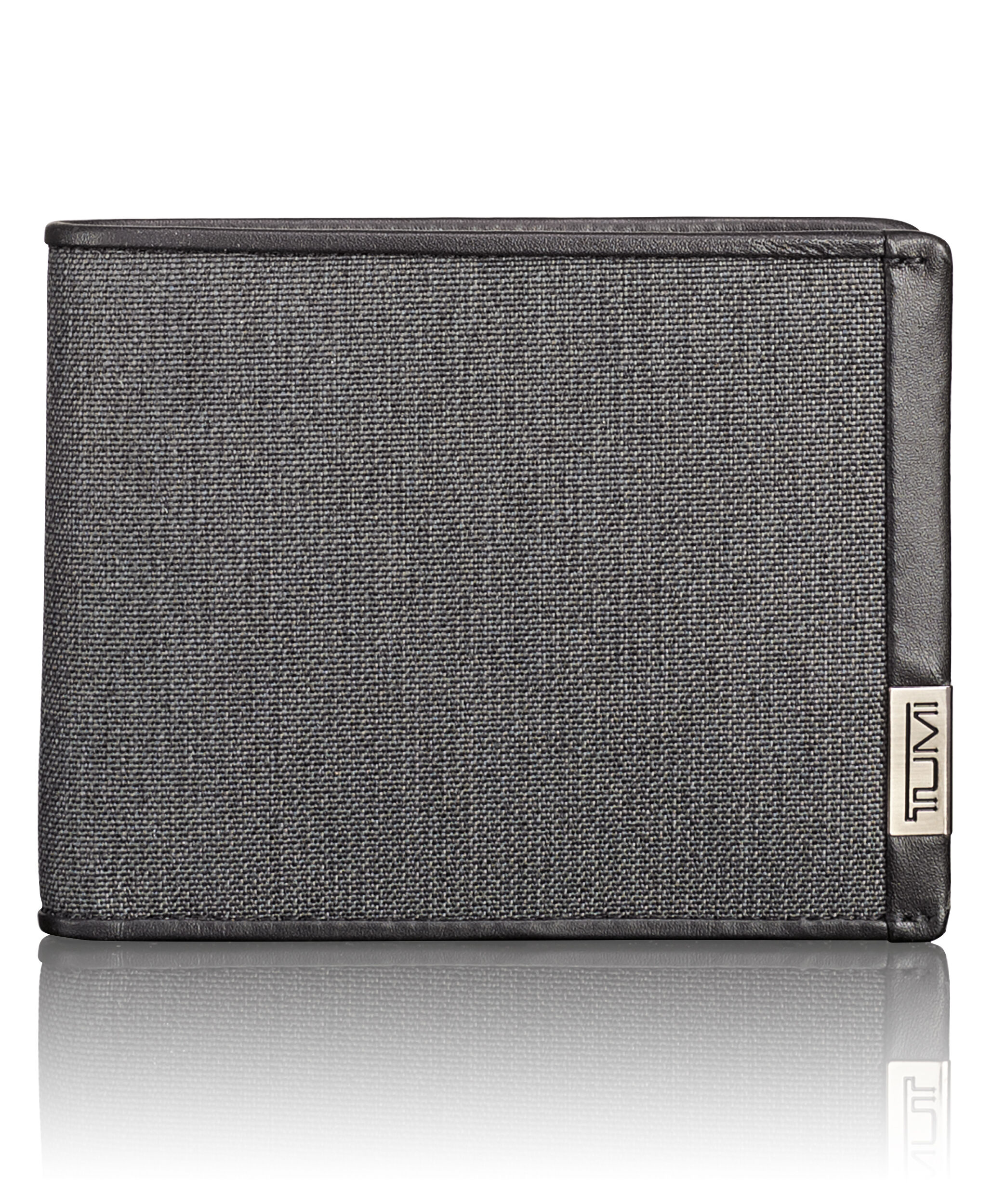 tumi black leather wallet
