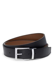 Belts Cintura reversibile in pelle Saffiano con fibbia rettangolare, 35mm