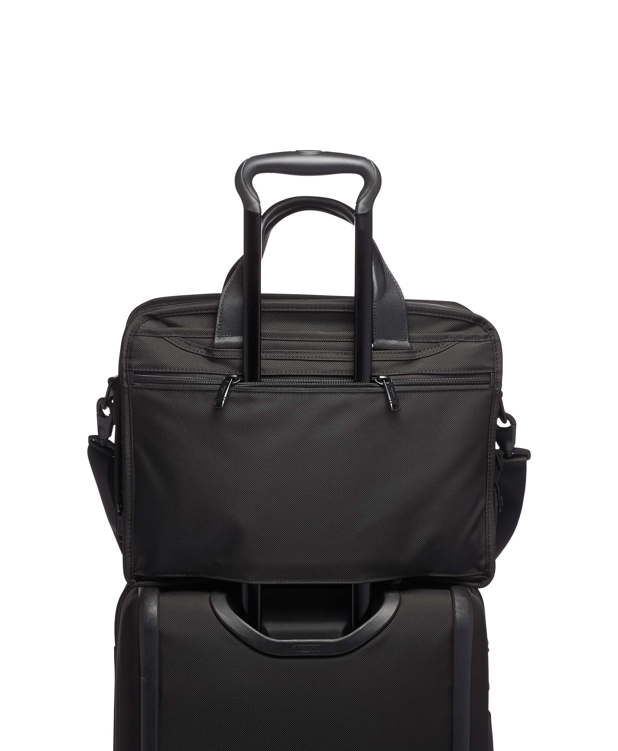 Tumi black laptop bag discount